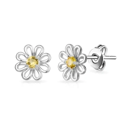 Imagen de Aretes con margaritas creados cristales Zircondia®
