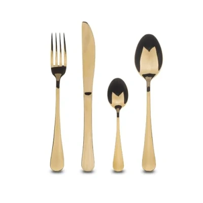 Imagen de Bergner Set 24pcs cuberteria en acero inoxidable colección Munich champagne shiny