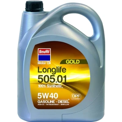 Imagen de Krafft Aceite Motor 5W40 Longlife 505.01 para Coches Diésel y Gasolina 5L