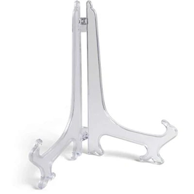 Imagen de iGadgitz Home U7007 Caballetes para Mesa Plegable Soporte Fotos Porta Platos Marco de Pequeño/Mediano/Grande Claro Pequeña (1 Pieza)