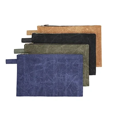 Imagen de Bolsa de herramientas lona encerada alto rendimiento, multiusos, impermeable, 4 unidades, tamaño mediano