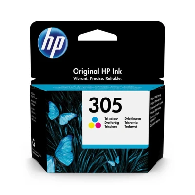Imagen de Cartucho de tinta HP 305, Amarillo, Cian, Magenta, 3YM60AE