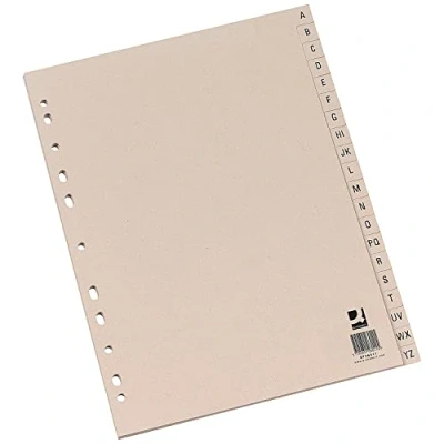Imagen de Q Connect Hoja de índice (multiperforada, pestañas la a Z, 20 divisiones), color beige