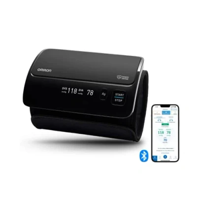 Imagen de OMRON EVOLV Smart Monitor de presión arterial inalámbrico hombro con función Bluetooth y aplicación gratuita para iOS Android Ahora 6 meses Connect Premium gratis