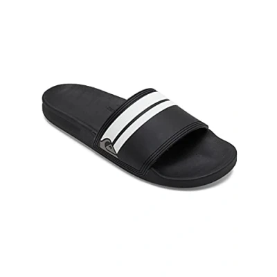 Imagen de Quiksilver RIVI Slide Chanclas de baño, Hombre, Talla: 42, Black/white Fibra sintética