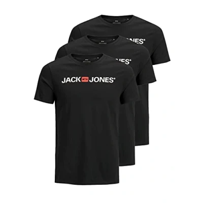 Imagen de Jack &amp; Jones Paquete de 3 Camisetas para Hombre, XL