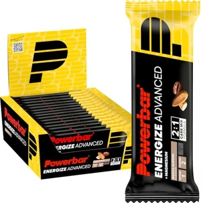 Imagen de Powerbar Energize Advanced Mocca Almond 15x55g Barra de alta Energía Carbono + Magnesio y Sodio