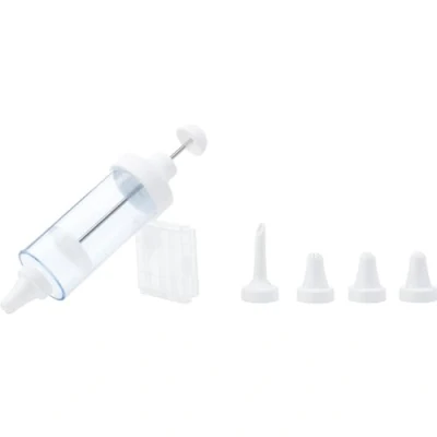 Imagen de Westmark Jeringa para decorar, Con 5 boquillas, Capacidad: 180 ml, Plástico/acero inoxidable, Transparente/blanco, 31152260