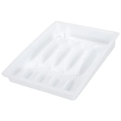 Imagen de Kesper 30086 Bandeja Extensible para cubertería (plástico, 29 50 x 38 6,5 cm), Color Blanco