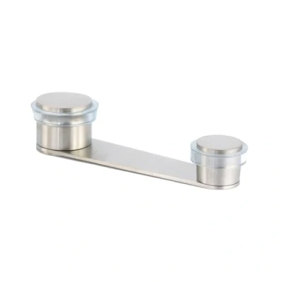 Imagen de Tope de Puerta Retenedor Giratorio Fijación Adhesiva o con Tornillo + Taco Para Hasta 50 mm Grosor Laton Ref I 164DUAL EVI Herrajes (Goma Transparente)