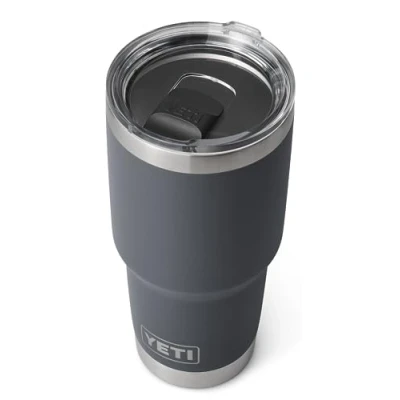 Imagen de YETI Rambler Tumbler, Vacuum Insulated Stainless Steel Tumbler with Magslider Lid, Charcoal, 30 oz (887 ml)