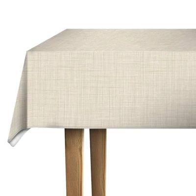 Imagen de d c fix mantel hule mesa Monte Carlo Sharon champán antimanchas resinado impermeable moderno plastico pvc vinilo para interior y exterior 110 cm x 140 rectangular