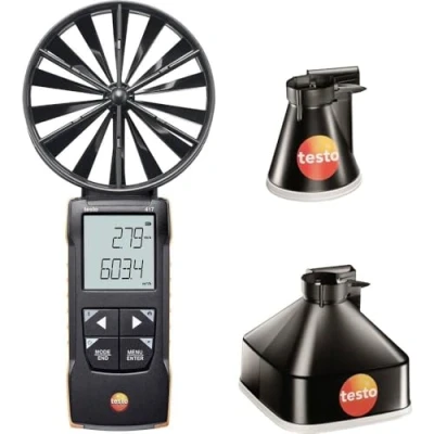 Imagen de Testo Kit 417 con embudos de medición conectividad aplicación