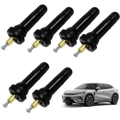 Imagen de Funworth 6 válvulas de sensor Schrader,universal TPMS/RDKS presión neumáticos vástagos válvula sistema monitoreo