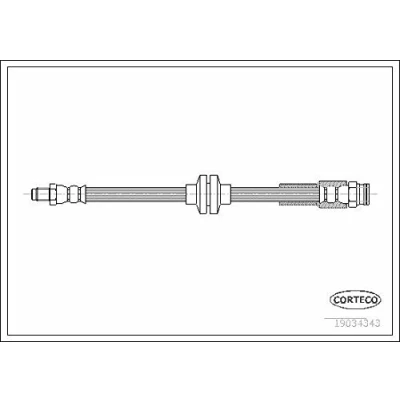 Imagen de CORTECO 19034343 Latiguillos de Freno eje delantero, ambos lados 423 OPEL: Corsa D Hatchback, FIAT: Grande Punto Hatchback