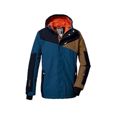 Imagen de killtec Niños Chaqueta de esquí/chaqueta funcional con capucha y protección contra la nieve KSW 387 BYS SKI JCKT, dunkel stahlblau, 164, 42077 000