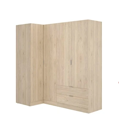 Imagen de DEKIT GRUPO RIMOBEL Essen Armario de rincón con cajones Roble Natural 184 cm (Alto) x 91 (Ancho) 174cm (Prof.)