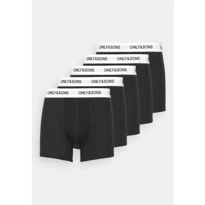 Imagen de Only &amp; Sons Onsfitz Solid Trunk 5 PACK Calzoncillos, Hombre, Talla: Small, Black