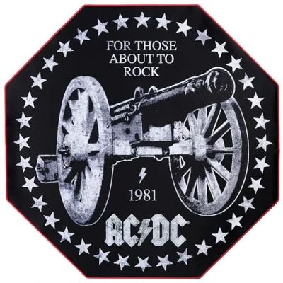 Imagen de Subsonic, AC/DC, Alfombrilla de juego antideslizante para asientos o silla gaming, 1m x