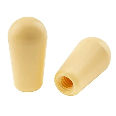 Imagen de Musiclily Pro Tamaño Métrico Roscado Botón Selector Pastilla LP de 3 Posiciones Switch Tips para Guitarra Epiphone Les Paul, Crema (2 Piezas)