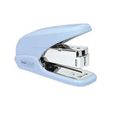 Imagen de Rapesco 1338 X5 Mini Grapadora de Esfuerzo Reducido, Capacidad 20 Hojas, Celeste
