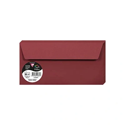 Imagen de Clairefontaine Pack de 20 sobres Pollen, color granate 22 x 11 0.10