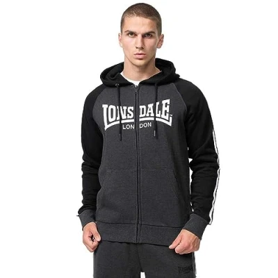 Imagen de Lonsdale Herren Kapuzensweatjacke MIT Reissverschluss Normale Passform Glentruan Sudadera con cremallera, Hombre, Talla: Medium