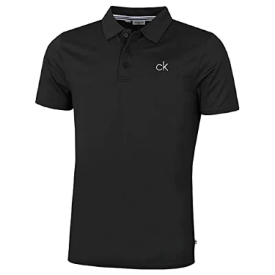 Imagen de Calvin Klein Hombre Central Eco Lightweight Polo de Golf Negro M