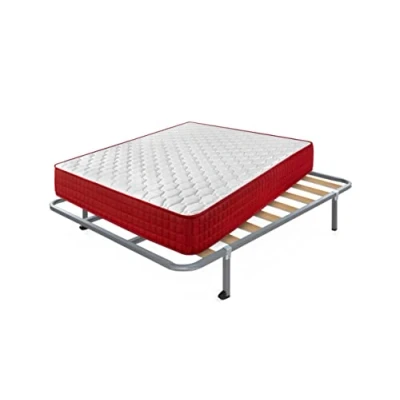 Imagen de Cama express Colchón Viscoelastico Thermic Plus 20 + Somier Hades con 4 Patas Cuadradas 25 cm, Medida : 135 x 190 cm