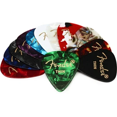 Imagen de Fender 351, Plettri in Celluloide Medley para Guitarra, Multicolor,12 unidades