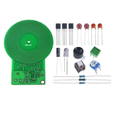 Imagen de kit de detector metales, práctica soldadura electrónica, módulo placa sensor sin contacto CC 3 a 5 V para electrónica