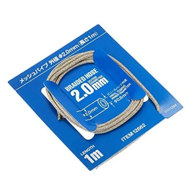Imagen de Tamiya 12662 1:6/1:12/1:24 0,8 x 2,0 mm Manguera de Tela 1 m, construcción Modelos, Manualidades, Hobby, Pegado, Kit Accesorios plástico, Color Plata (TAM12662)