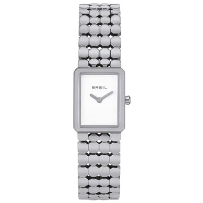 Imagen de BREIL Motif DE Mujer Esfera Blanca Movimiento Solo 2 Cuarzo LANCETTE y Pulsera Acero Plateado TW1942