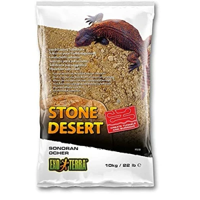 Imagen de Exo Terra Sonoran Ocher Stone Desert, Suelo Natural del Desierto, sustrato para Formar formaciones rocosas, túneles y Cuevas, 10 kg