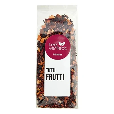 Imagen de FRUTEG Perdedor fruta Té tutti i frutti 200 g de suelto calidad la hoja más fina Sabrosa composición mezcla con bayas salvajes y sabor albaricoque 200g