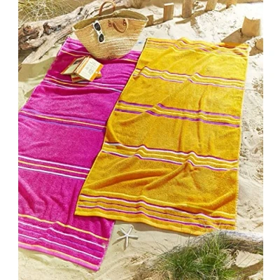 Imagen de Catherine Lansfield Toalla de Playa, Algodón, Rosa y Naranja, 75x 150cm, 2