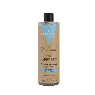 Imagen de Valquer Champú Premium para Perros con Pelaje estropeado y seco Aloe Vera Ácido hialurónico. Perro. Champu Gatos 400 ml. (Hidratante)