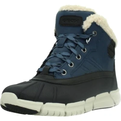 Imagen de Geox Flexyper BOY ABX Botines con cordones para niños, Talla: 30, Denim/black Zapatos