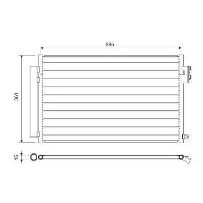 Imagen de VALEO 822641 Condensador con secador Aluminio 362 FIAT: 500L, Tipo Hatchback