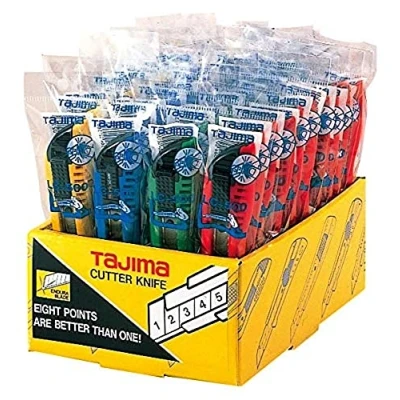 Imagen de Tajima Cuchillo Automático, Multicolor, 18 mm, 40 Piezas En Expositor