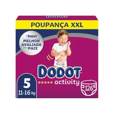 Imagen de Dodot Bebé Activity Pañales Talla 5 (11 16 kg) Máxima Absorción, Ajuste Total 3D, 126 Unidades