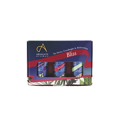 Imagen de Absolute Aromas Juego De Mezclas Aceites Esenciales Bliss Paquete Aromaterapia 3 x 10ml Stress, Goodnight y Relaxation