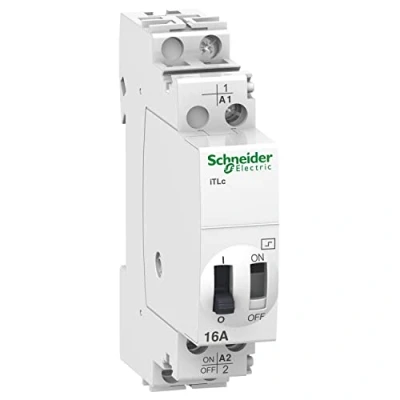Imagen de Schneider Electric A9C33811 iTLc Telerruptor, 1P, 1NO, 16A, 230 VCA/110 VCC, 50/60Hz, 84mm x 18mm 60mm