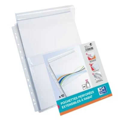 Imagen de Elba 208708 Funda perforada para archivador (con capacidad extra, polipropileno, A4), transparente
