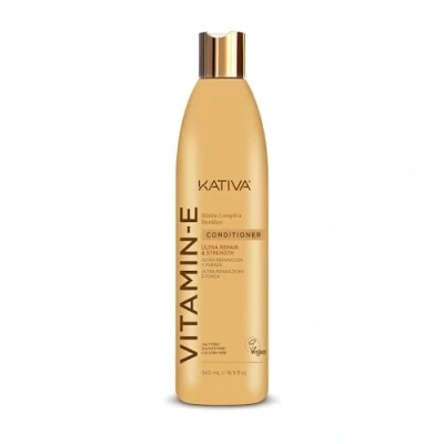 Imagen de Kativa Luxury Acondicionador Vitamina E Biotina Bambú Repara y protege el cabello Fórmula Vegana Empaque reciclado Para uso diario cont. 500 ml