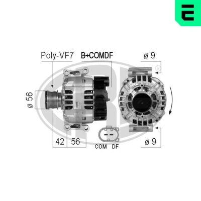 Imagen de ERA 210730A Alternador 14V 120A MERCEDES BENZ: Clase C Berlina, E Coupé