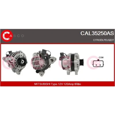 Imagen de CASCO CAL35250AS Alternador 12V 120A CITROËN: C4 Coupé, Picasso 1, I Grand Picasso, PEUGEOT: 307 SW, 407 Berlina, CC