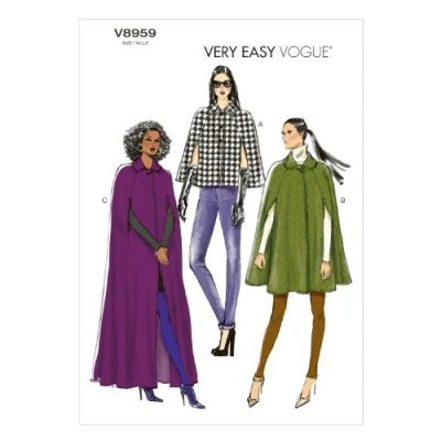 Imagen de Vogue Patrón de Costura, Algodón, Viscosa, Multicolor, ZZ (LRG XLG XXL)