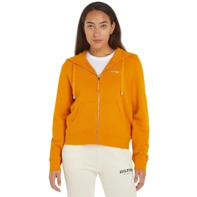 Imagen de Tommy Hilfiger Sudadera con Cremallera Mujer Hoodie 1985, Naranja (Rich Ochre), M