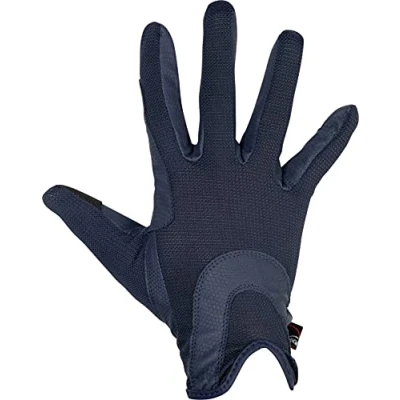 Imagen de HKM Guantes de equitación Ecuestre con muñeca elástica y Agarre Malla Material Transpirable Duradero combinación poliéster Poliuretano